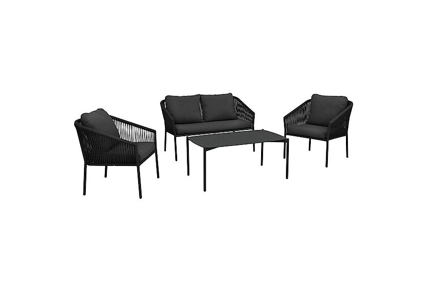 riess-ambiente Loungeset AIRE ROPE anthrazit · wetterfeste Sitzgruppe inkl. günstig online kaufen