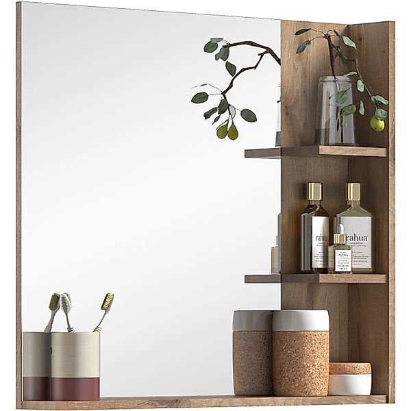 Spiegelregal Mason Holzfarben Nox Oak 79 cm günstig online kaufen