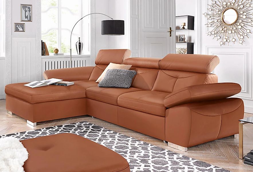 exxpo - sofa fashion Ecksofa "Spring, super bequem, mit Armteil- und Kopfte günstig online kaufen