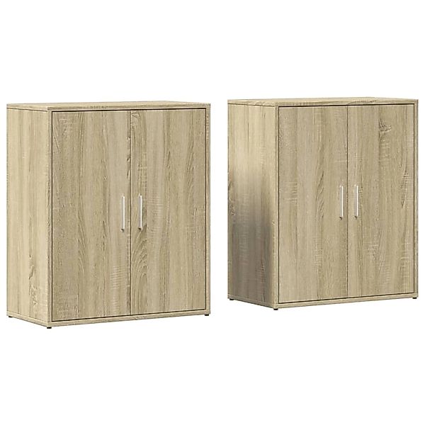 vidaXL Sideboards 2 Stk Sonoma-Eiche 60x31x70 cm Holzwerkstoff 3276541 günstig online kaufen