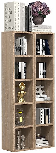 VCM Standregal "Holz CD DVD Stand Aufbewahrung Deko Regal Megosa S" günstig online kaufen