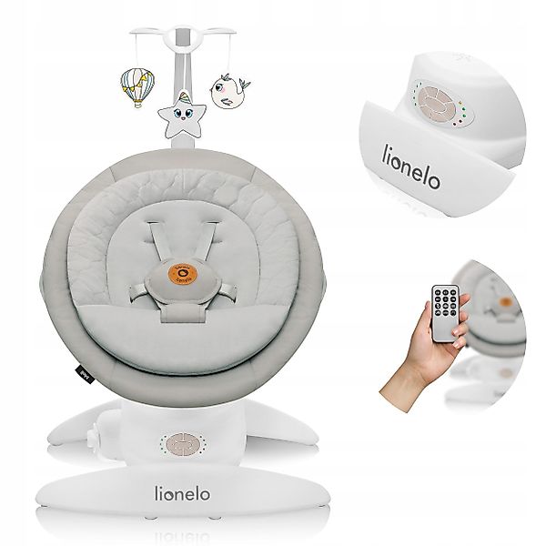 lionelo Babywippe MELL, 0-9 Jahren/360°/Bluetooth/Fernsteuerung/12 Melodien günstig online kaufen