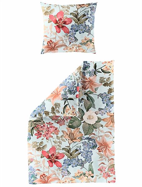 BIERBAUM Bettwäsche "5313" 2 Stk. Mako-Satin, 100 % Baumwolle, pflegeleicht günstig online kaufen