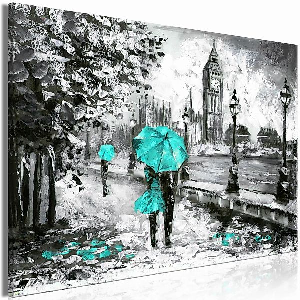 Wandbild - Walk in London (1 Part) Wide Turquoise günstig online kaufen