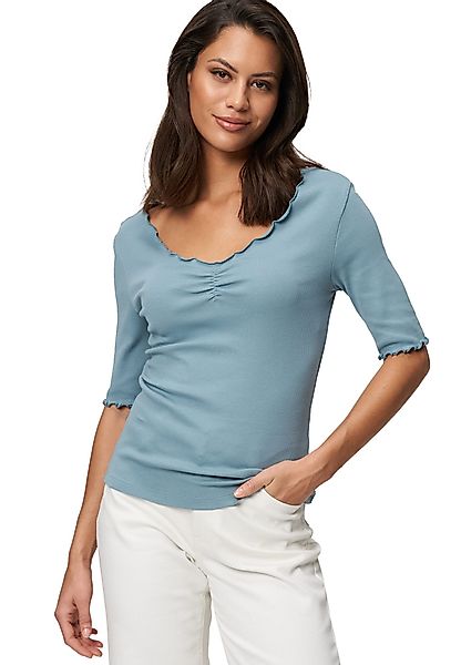 Zero 3/4-Arm-Shirt zero Shirt mit gewellten günstig online kaufen