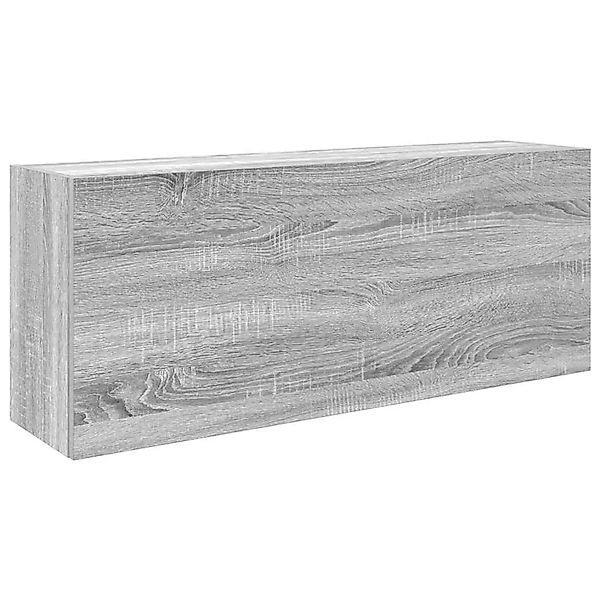 vidaXL Bad-Wandschrank Grau Sonoma 100x25x40 cm Holzwerkstoff 860108 günstig online kaufen