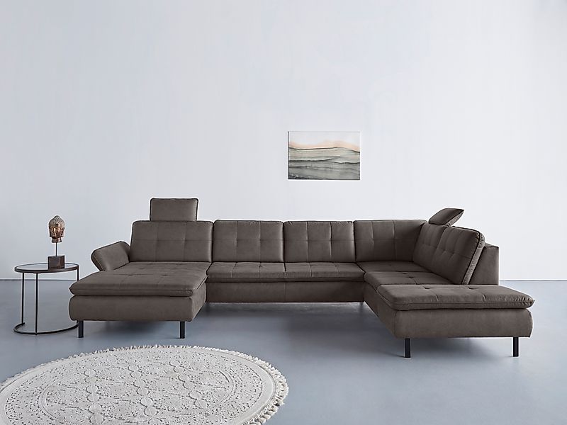 Home affaire Wohnlandschaft »Birkholm U-Form« Armlehnverstellung, auch in E günstig online kaufen