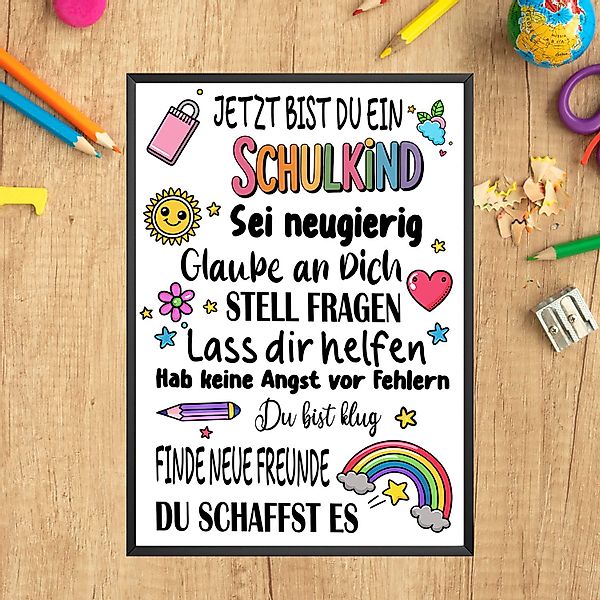 Tigerlino Poster Glückwunschkarte Schulkind Karte Einschulung günstig online kaufen