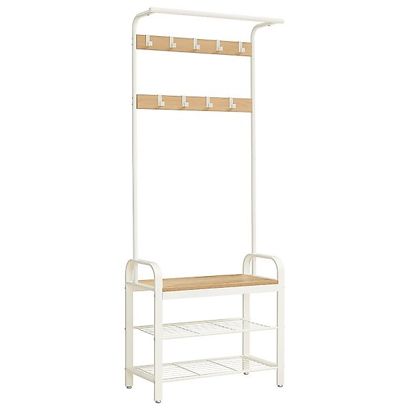 VASAGLE Garderobenständer Garderobe, mit Sitzfläche, 2 günstig online kaufen