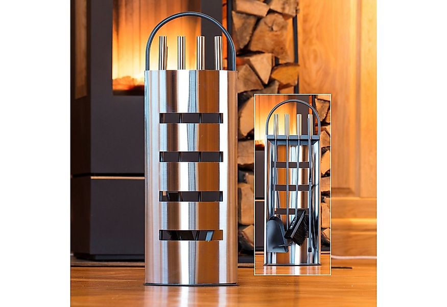 Spetebo Kamingarnitur Edelstahl Kaminbesteck - 5-teilig, (Set, 5-St., Kamin günstig online kaufen