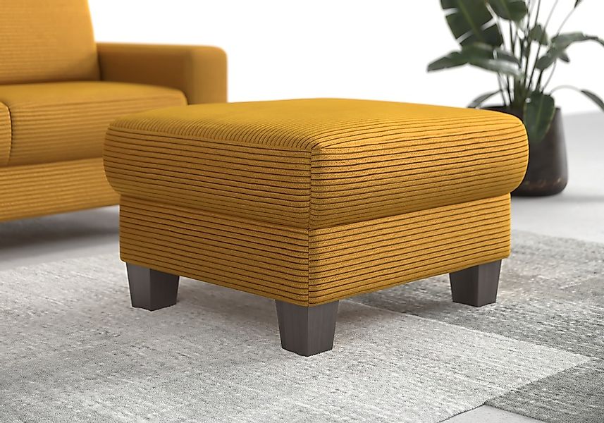 Home affaire Polsterhocker "Summer", inkl. Stauraum, Cord-Bezug, wengefarbe günstig online kaufen