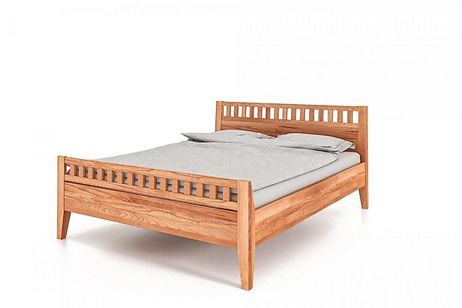 Natur24 Bett Bett Sydo 6 Sonderlänge 200x220 Kernbuche Holzkopfteil hohes F günstig online kaufen