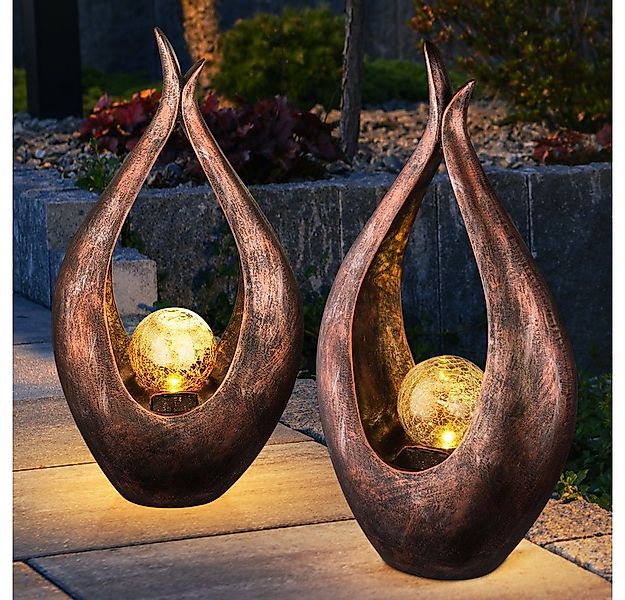 GLOBO LIGHTING Gartenleuchte, LED-Leuchtmittel fest verbaut, 2er Set LED Au günstig online kaufen