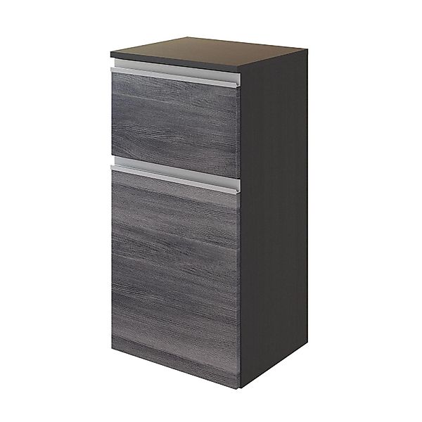 Held Möbel Unterschrank Neapel 40 cm Eiche Rauchsilber-Graphitgrau günstig online kaufen