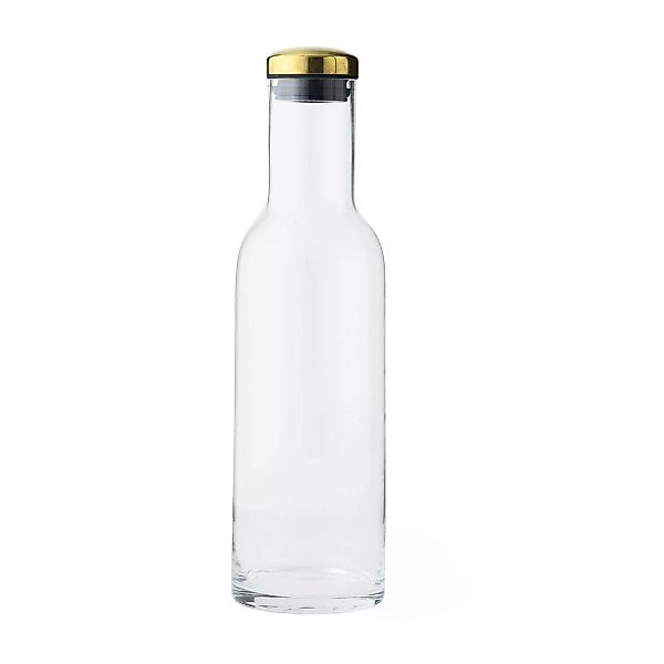 Menu - Bottle Karaffe mit Deckel 1L - messing/transparent/H 29cm, Ø 8cm günstig online kaufen