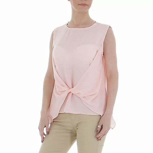 Ital-Design Klassische Bluse Damen Elegant Lagenlook Chiffon Bluse in Rosa günstig online kaufen
