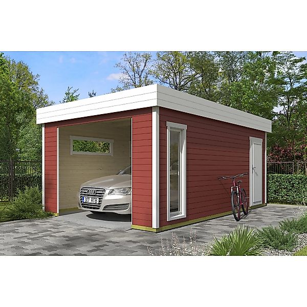 Lasita Garage Bahamas 2 ohne Tor 360 cm x 540 cm Schwedenrot günstig online kaufen