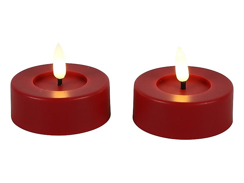 Countryfield LED-Kerze (Set, 2-tlg), Teelicht XL rot 6/18h Timer günstig online kaufen