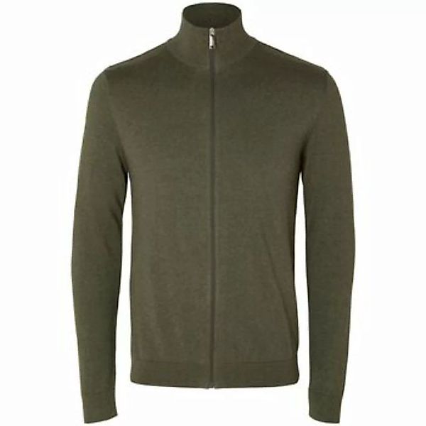 Selected  Pullover 16074688 BERG FULL ZIP-TEAK GREEN günstig online kaufen