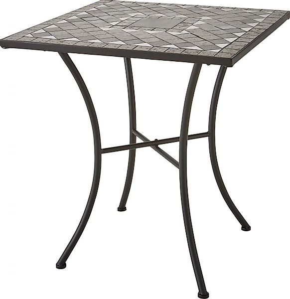 Siena Garden Gartentisch Como Quadratisch Grau 60 cm x 60 cm günstig online kaufen