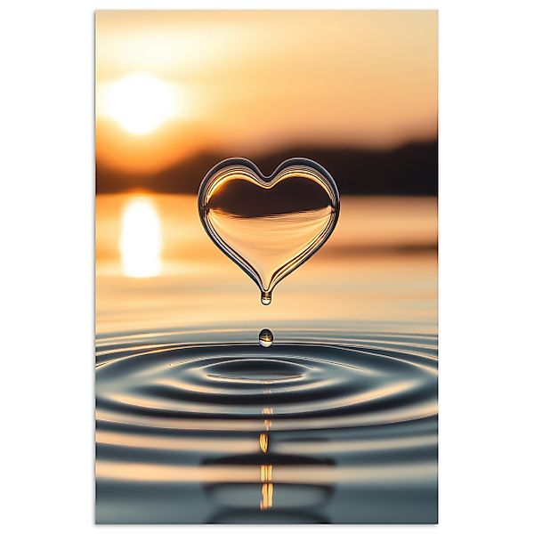 MuchoWow Poster Herz - Wasser - günstig online kaufen