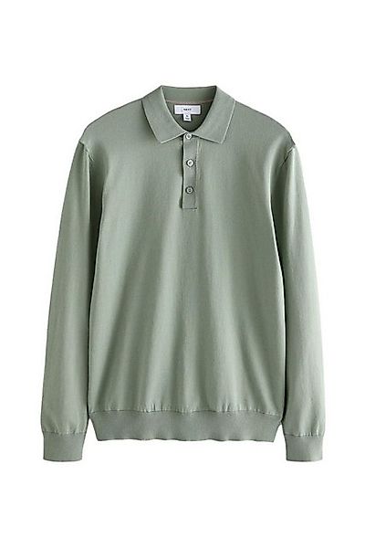 Next Langarm-Poloshirt Langärmeliges Slim Fit Poloshirt aus Strick (1-tlg) günstig online kaufen