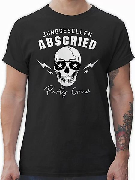 Shirtracer T-Shirt Junggesellen Abschied Party Crew Totenkopf weiß JGA Männ günstig online kaufen