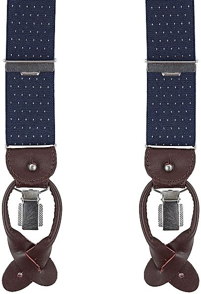 Profuomo Luxus Hosenträger Dunkelblau-Weiss - günstig online kaufen