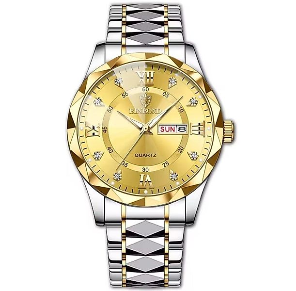 BinBond Quarzuhr Multifunktionsuhr Armbanduhr Chronograph Herrenuhr günstig online kaufen