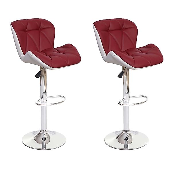 PROREGAL 2er-Set Barhocker Mit Lehne Sitzhöhe 62-83cm Höhenverstellbar Kuns günstig online kaufen