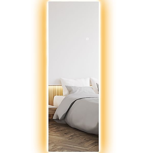 HOMCOM Ganzkörperspiegel 40 x 120 cm Standspiegel mit LED Lichte, Wandspieg günstig online kaufen