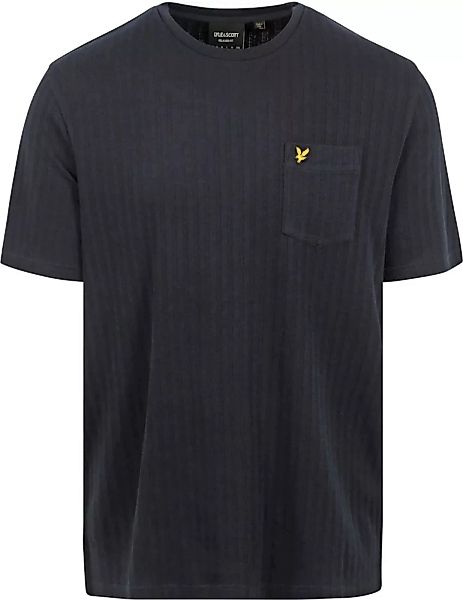 Lyle und Scott Knitted T-Shirt Navy - Größe M günstig online kaufen