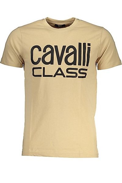 Cavalli Class T-Shirt Stylishes Herren Kurzarm T-Shirt in Beige mit Print günstig online kaufen