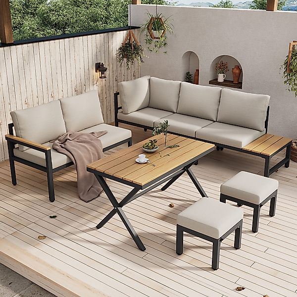 HAUSS SPOLE Gartenlounge-Set Gartenmöbel-Set mit Ecksofa, günstig online kaufen