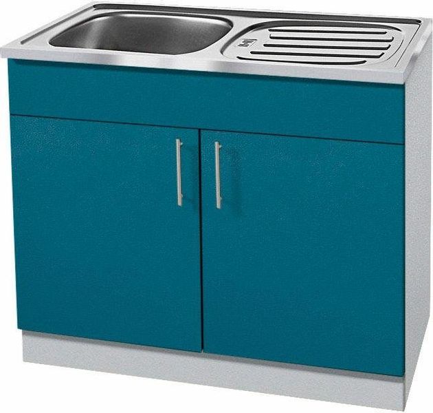 wiho Küchen Spülenschrank "Kiel" 100 cm breit mit Auflagespüle günstig online kaufen