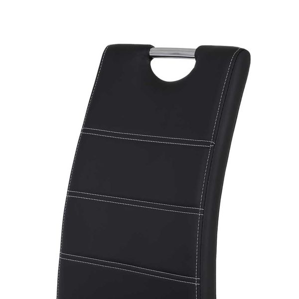 Esszimmerstuhl Set in Schwarz Kunstleder Griff (Set) günstig online kaufen