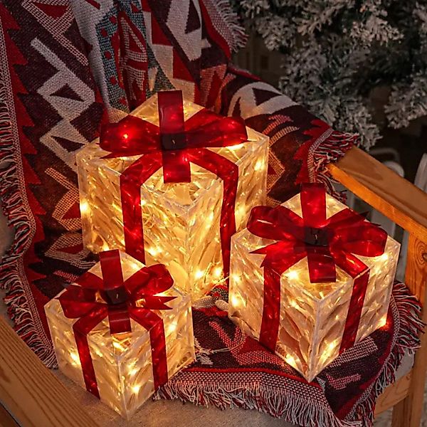 Welikera LED-Dekofigur LED Weihnachtsbeleuchtung Geschenk Boxen günstig online kaufen