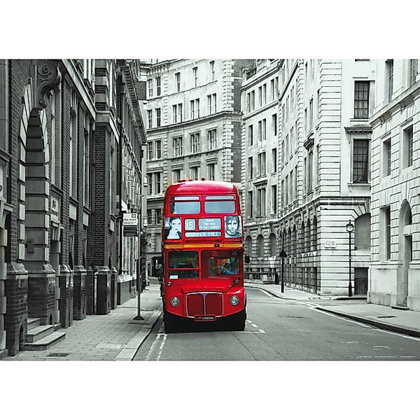 Sanders & Sanders Poster London Grau und Rot 160 x 110 cm 600689 günstig online kaufen