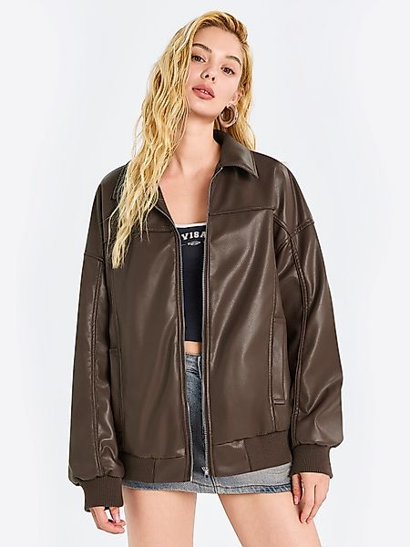 Imily Bela Lederjacke Damen Lässige Motorradjacken günstig online kaufen