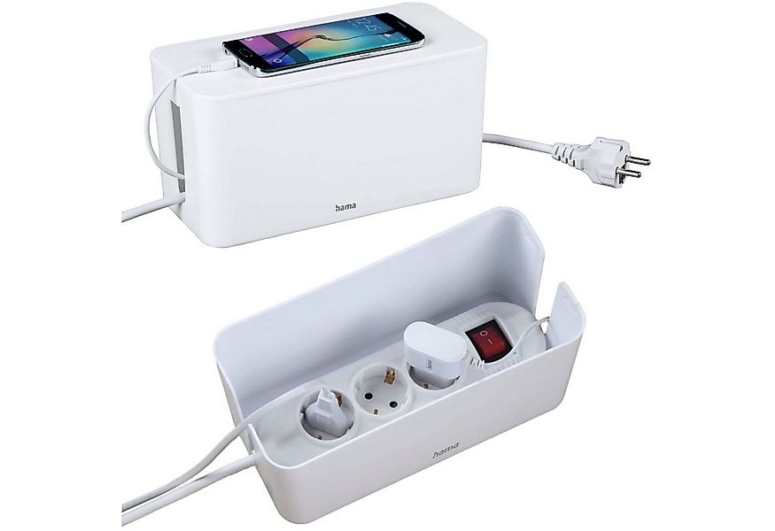 Hama Kabelbox Design Kabelbox Mini Weiß Kabelmanager Ladebox, (1x Kabelbox, günstig online kaufen