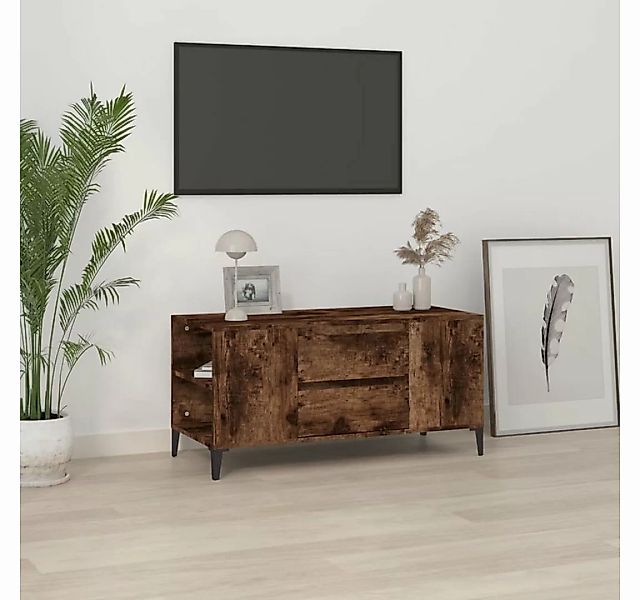 furnicato TV-Schrank Räuchereiche 102x44,5x50 cm Holzwerkstoff günstig online kaufen