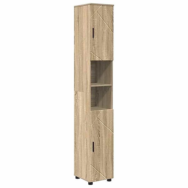 vidaXL Badezimmerspiegelschrank Bad hoher Schrank Sonoma günstig online kaufen