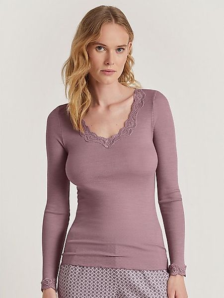 CALIDA Langarmshirt Richesse Lace mit feiner Spitze an Dekolleté und Armabs günstig online kaufen