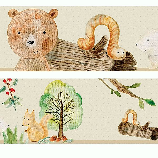 Sunnywall Bordüre Woodland / Waldtiere (Bordüre günstig online kaufen