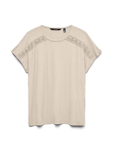 Vero Moda Kurzarmshirt "VMGINA SS O-NECK TOP JRS GA" Viskosemischung günstig online kaufen