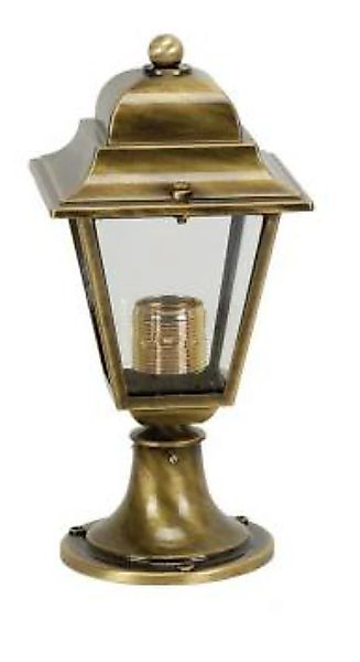 Rustikale Gartenlampe PARGA Messing massiv H:28cm günstig online kaufen