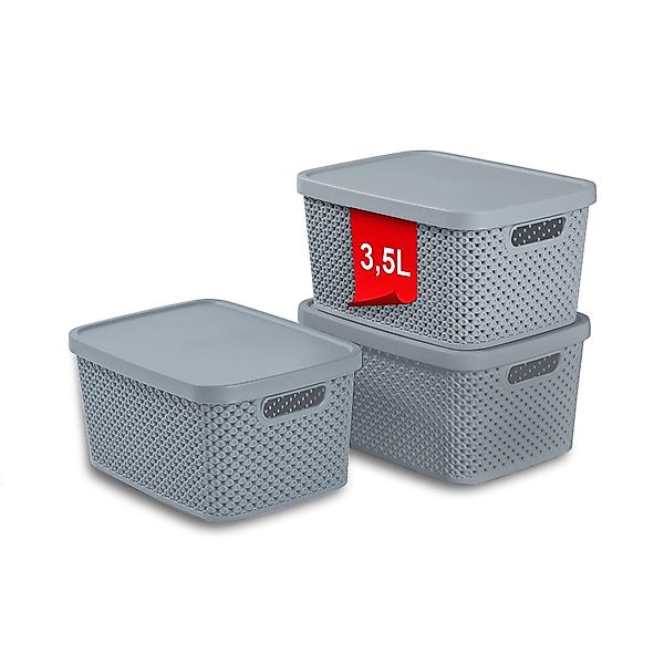astor24 Aufbewahrungsbox 3er Set Aufbewahrungskorb mit günstig online kaufen