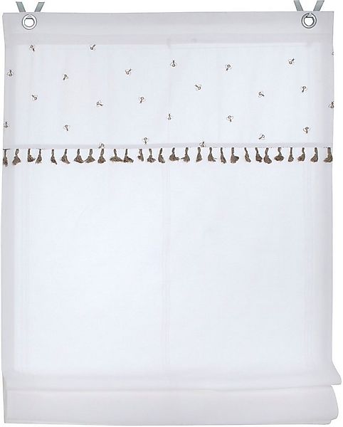 Kutti Raffrollo Honey, mit Hakenaufhängung, ohne Bohren, weiß, Baumwolle, b günstig online kaufen