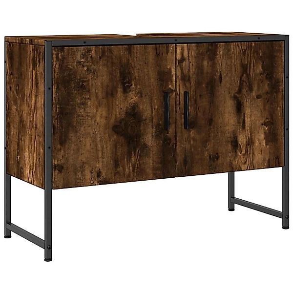 vidaXL Waschbeckenunterschrank Räuchereiche 80x33x60 cm Holzwerkstoff 84246 günstig online kaufen