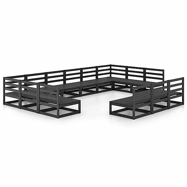 vidaXL 13-tlg Garten-Lounge-Set Massivholz Kiefer Modell 9 günstig online kaufen